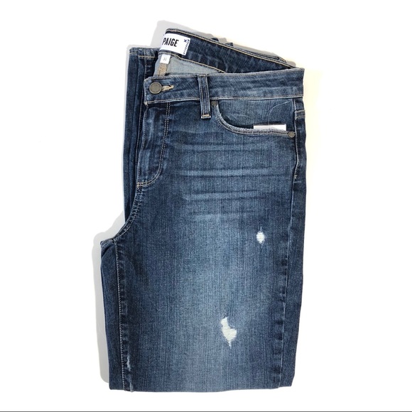 PAIGE Denim - NWT PAIGE Distressed Verdugo Crop Stretch Jeans